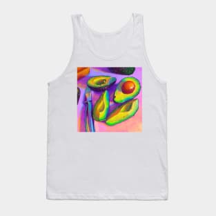 Avocado and a Half Rainbow Colorful art Tank Top